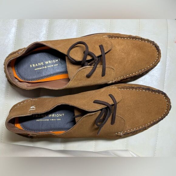 Men's Tan Suede Boat Shoes - Picture 9 of 12
